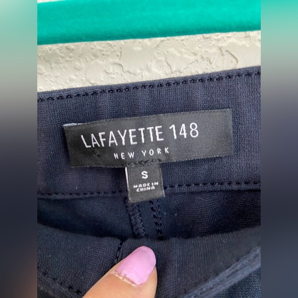 NWOT Lafayette 148 NY Dark Navy Elastic Waist Pull On Viscose Stretch Pants Sz S - Picture 9 of 16